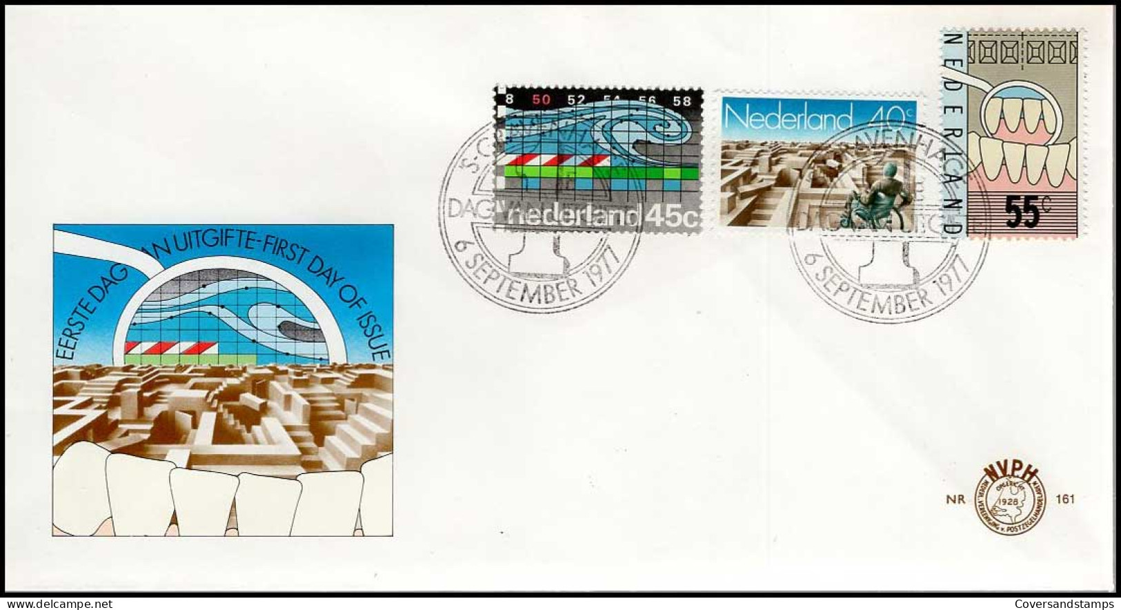 FDC - NVPH 161 - Herdenkingsserie - FDC