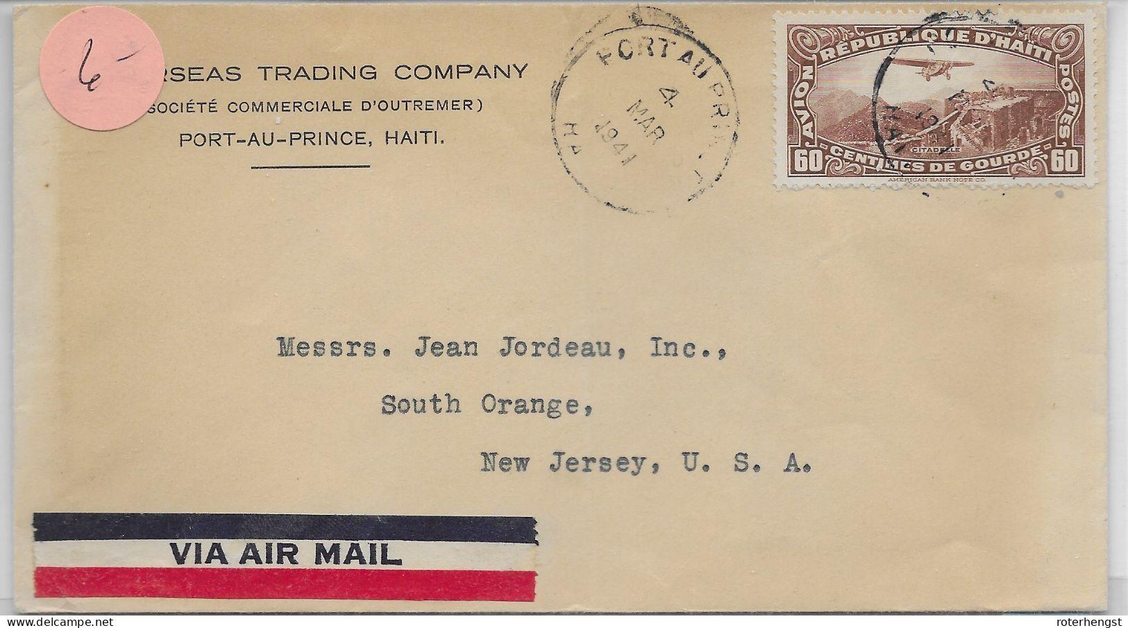 Haiti 1941 Port Au Prince Airmail Letter To USA - Haïti