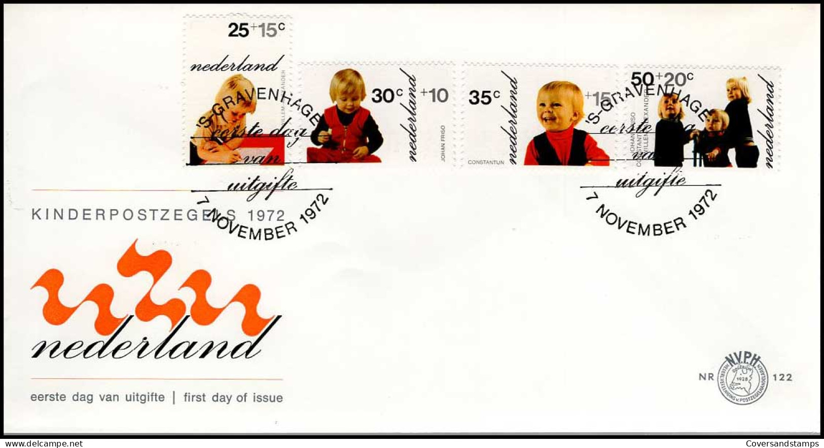 FDC - NVPH 122 - Kinderpostzegels 1972 - FDC