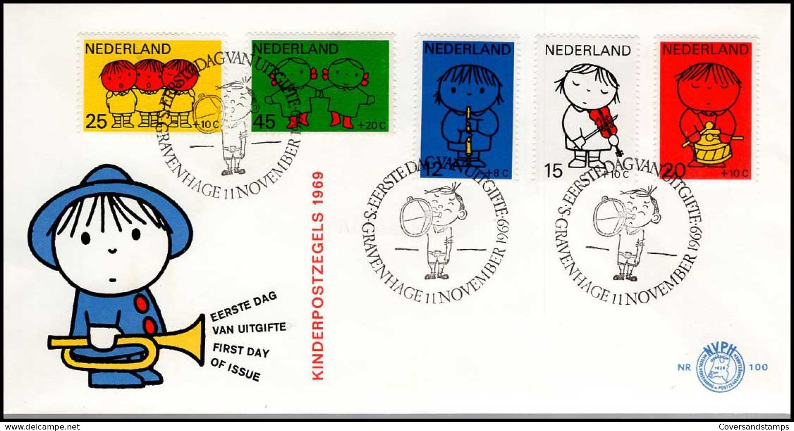 FDC - NVPH 100 - Kinderpostzegels 1969 - FDC