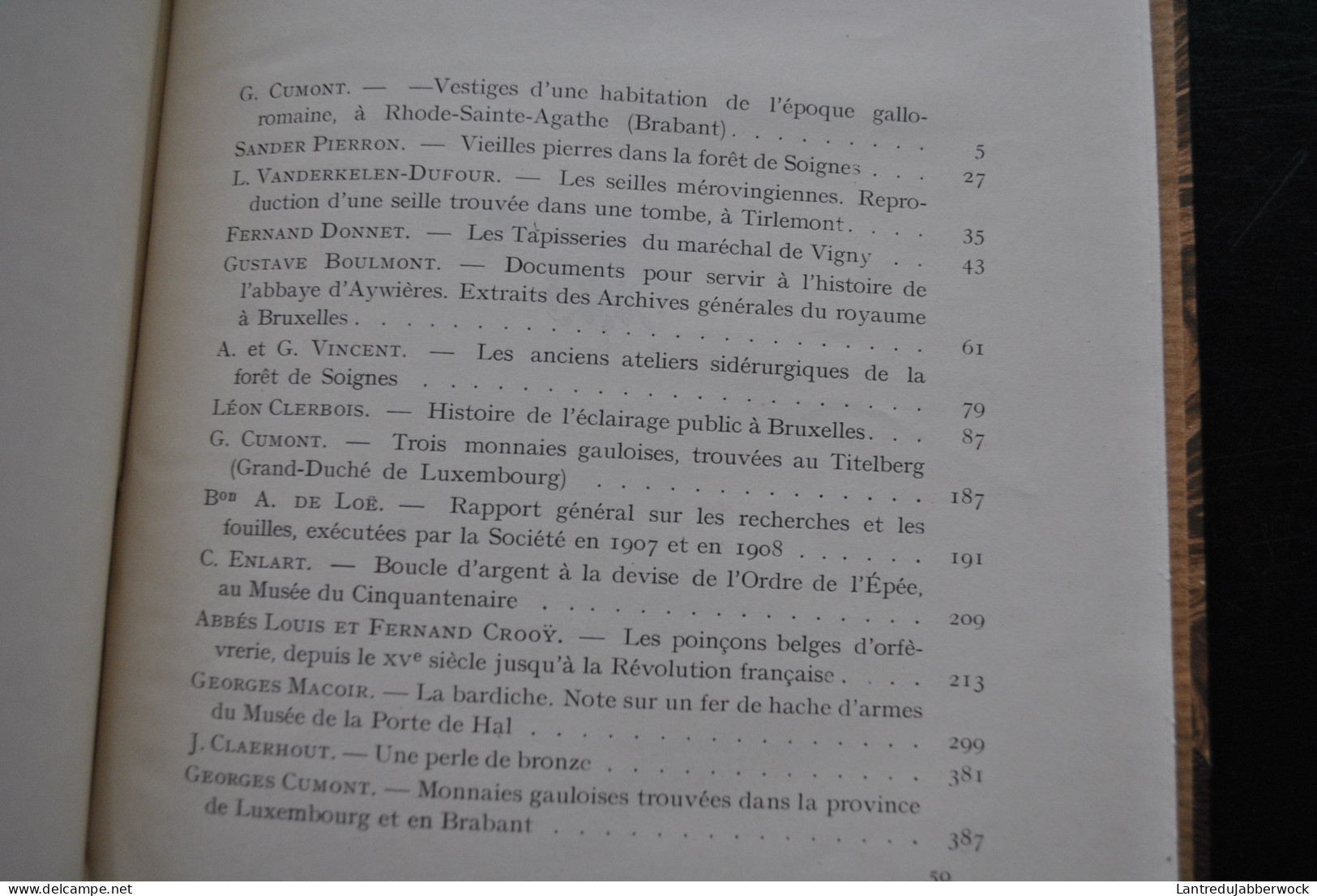 ANNALES D'ARCHEOLOGIE BRUXELLES 24 1910 Soignes Histoire éclairage Public Bruxelles Poinçons Belges Orfèvrerie Bardiche - België