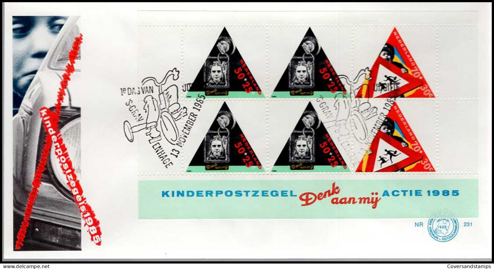 FDC - NVPH 231 - Kinderpostzegel 'Denk Aan Mij' Actie 1985 - FDC