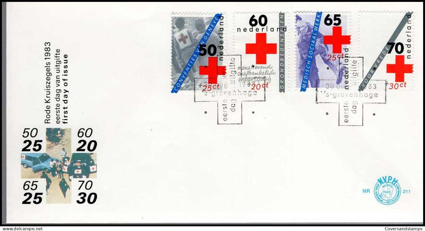 FDC - NVPH 211 - Rode Kruis Zegels 1983 - FDC