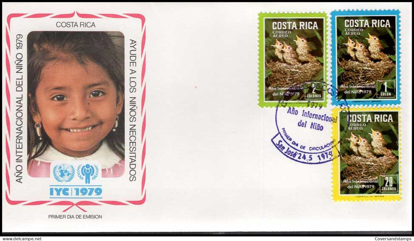 FDC - Year Of The Child / Jaar Van Het Kind / Timbres D'enfants -- Costa Rica - Otros & Sin Clasificación