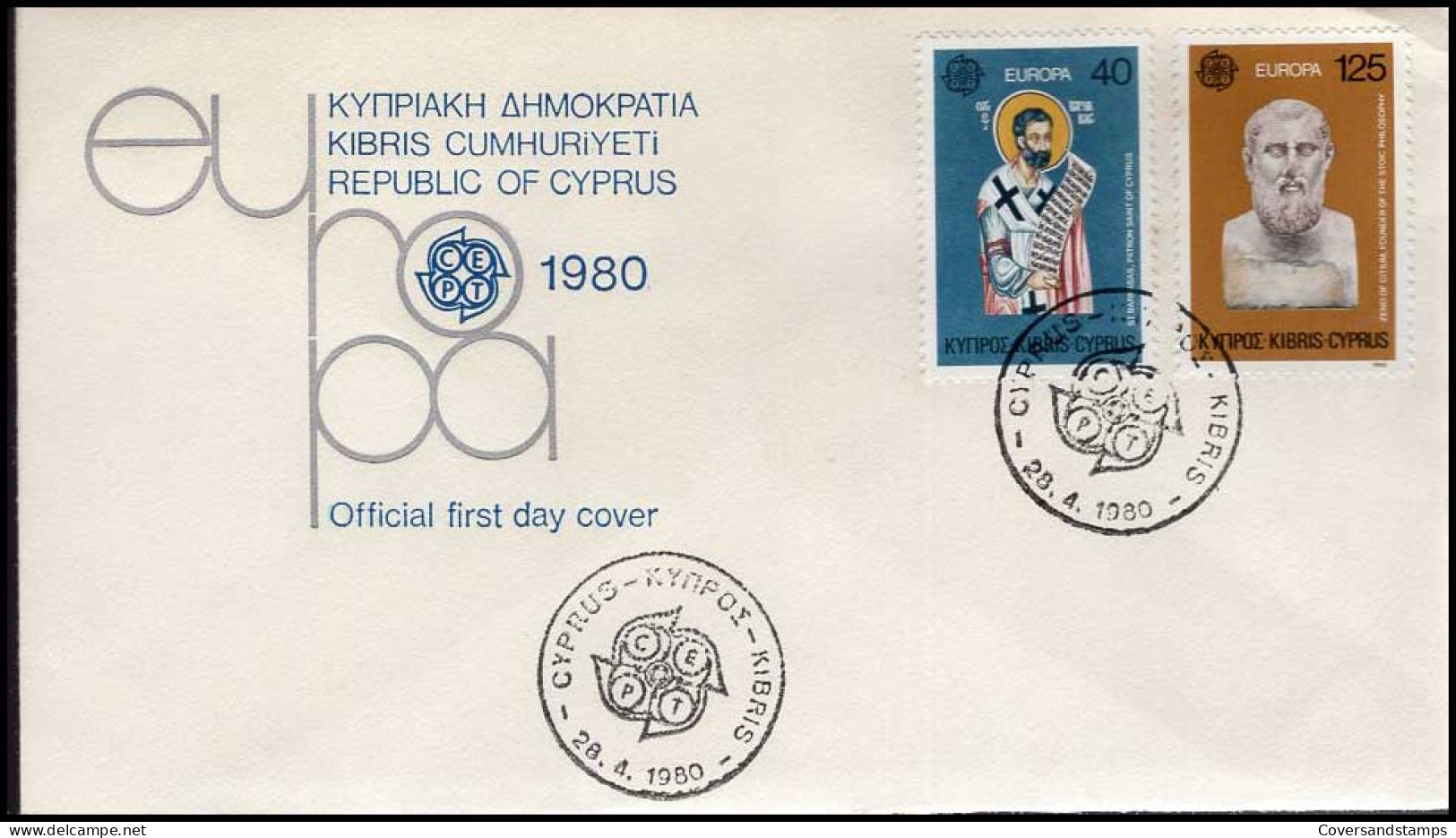 FDC - Europa CEPT 1980 -- Cyprus - 1980