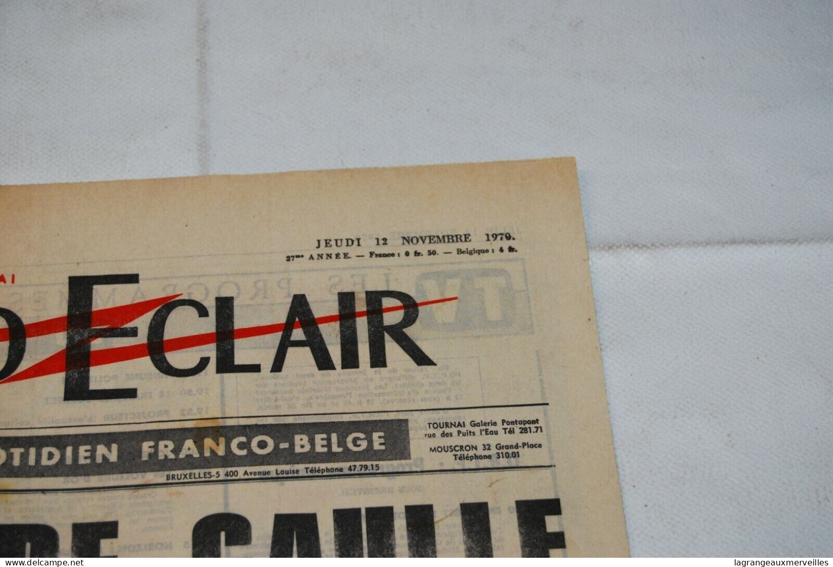 AF1 Ancien Journal - Nord Eclair - 1970 De Gaule - 1950 - Today