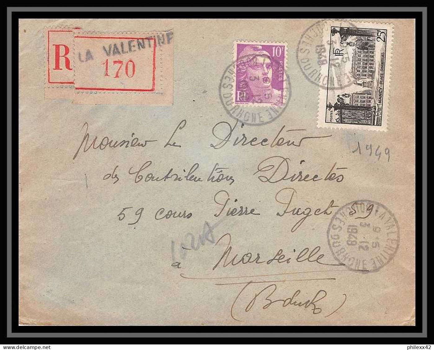 108014 LOT DE 12 Lettres Dont Recommandé Bouches Du Rhone Marseille La Valentine - Collections