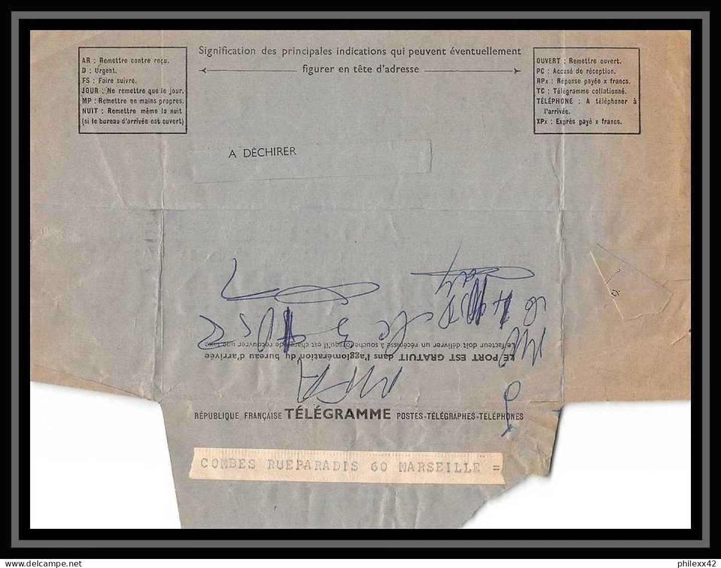 108050 LOT DE 16 Lettres dont recommandé et télégramme Bouches du rhone Marseille saint ferréol daguin