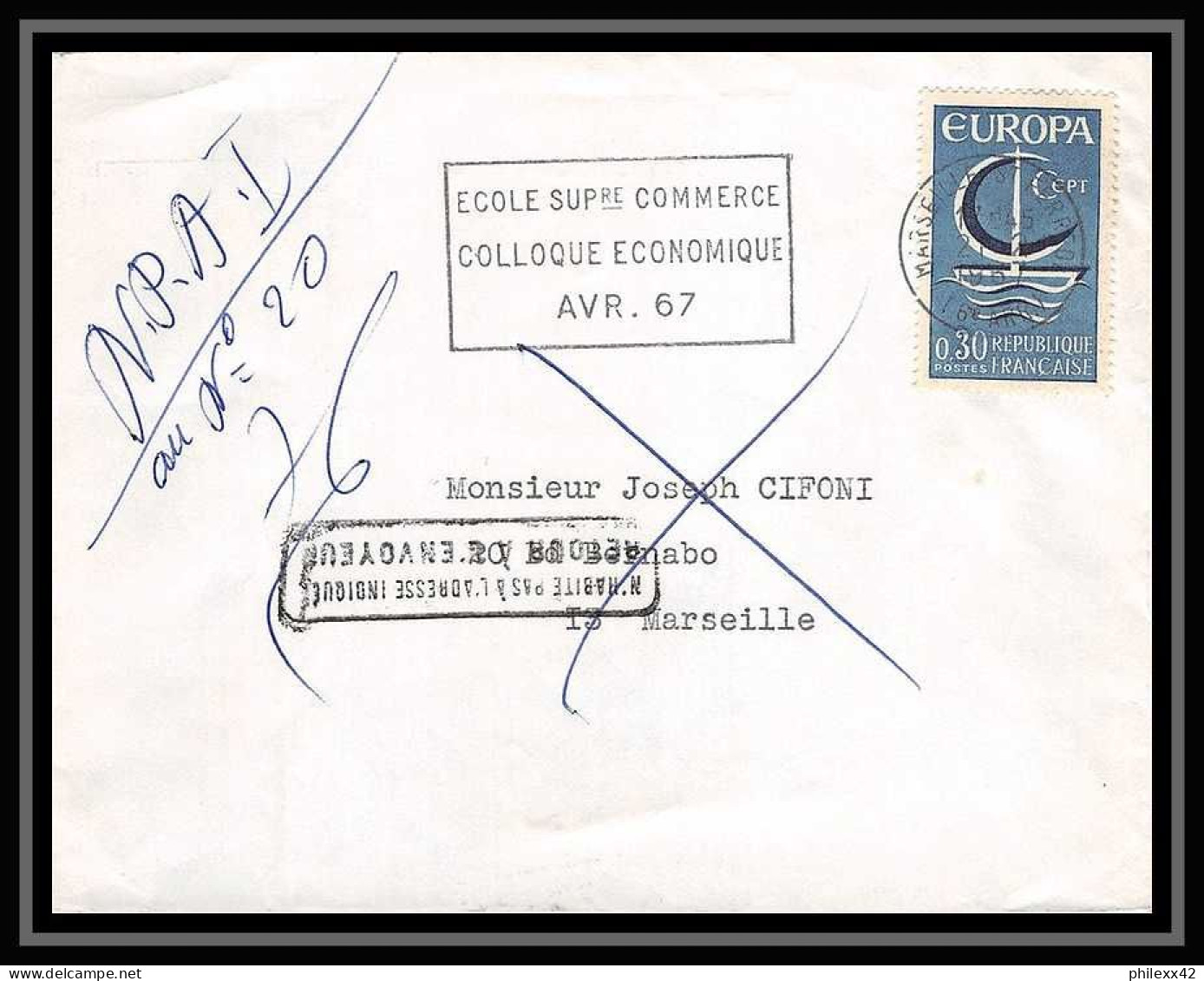 107477 Lot De 13 Lettres Cover Bouches Du Rhone Carte Postale Recommandé Avis De Reception Marseille Saint Louis - Collections