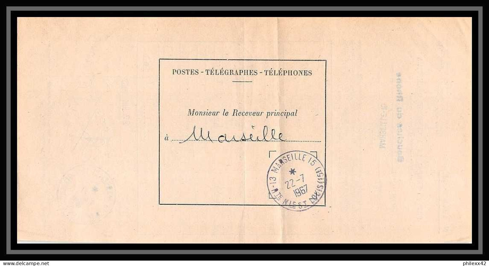 107477 lot de 13 Lettres cover Bouches du rhone Carte postale recommandé avis de reception Marseille Saint louis