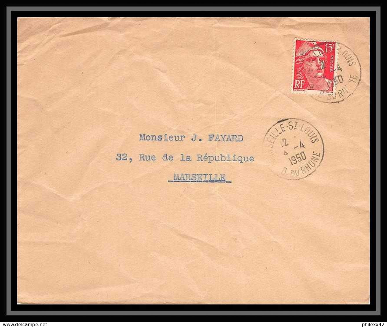 107477 lot de 13 Lettres cover Bouches du rhone Carte postale recommandé avis de reception Marseille Saint louis