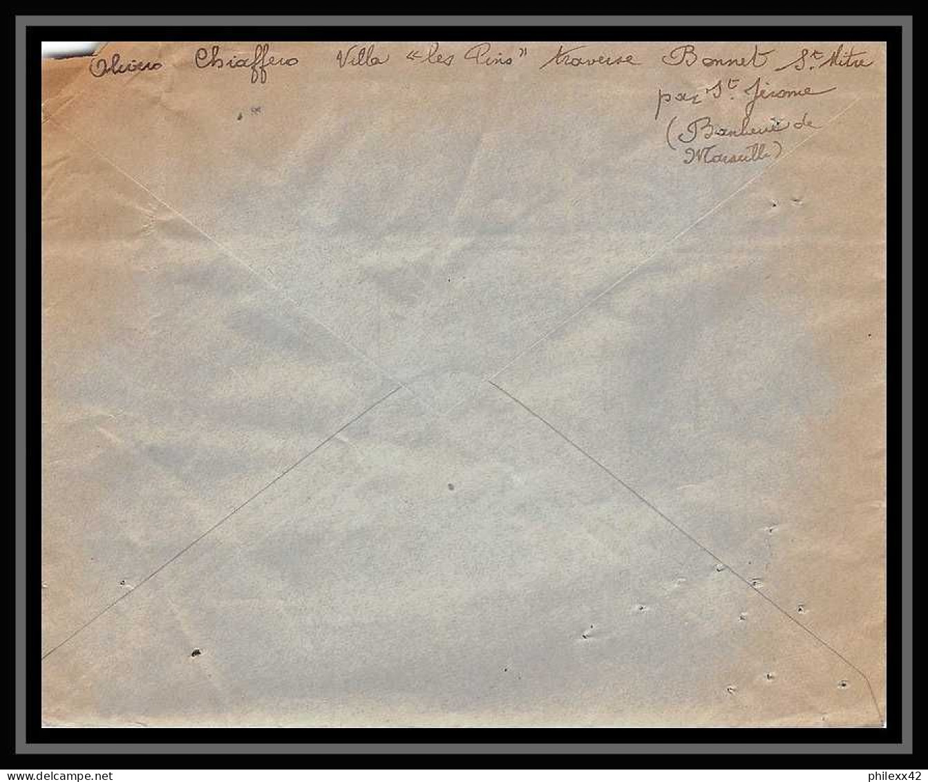 107133 Lettre Recommandé Cover Bouches Du Rhone Pa Poste Aerienne N°9 Marseille Place St Ferréol Pour Sisteron Alpes 193 - 1960-.... Cartas & Documentos