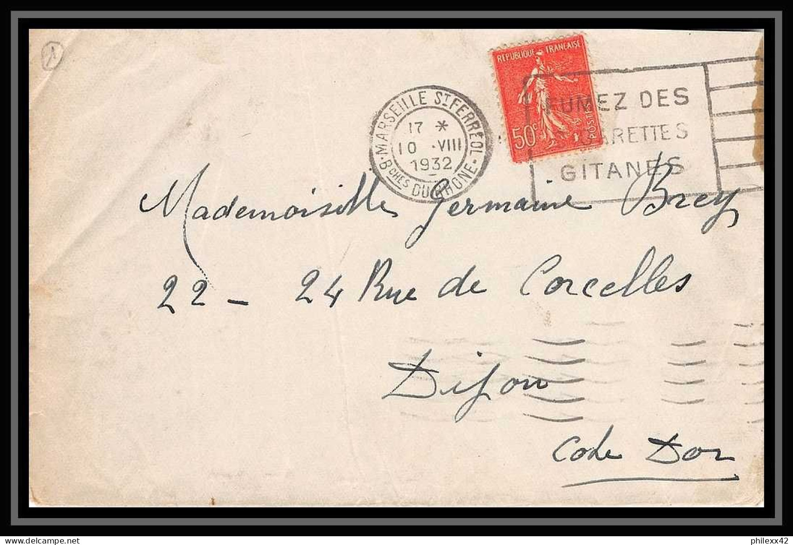 108424 lot de 20 Lettres Bouches du rhone Marseille saint ferréol
