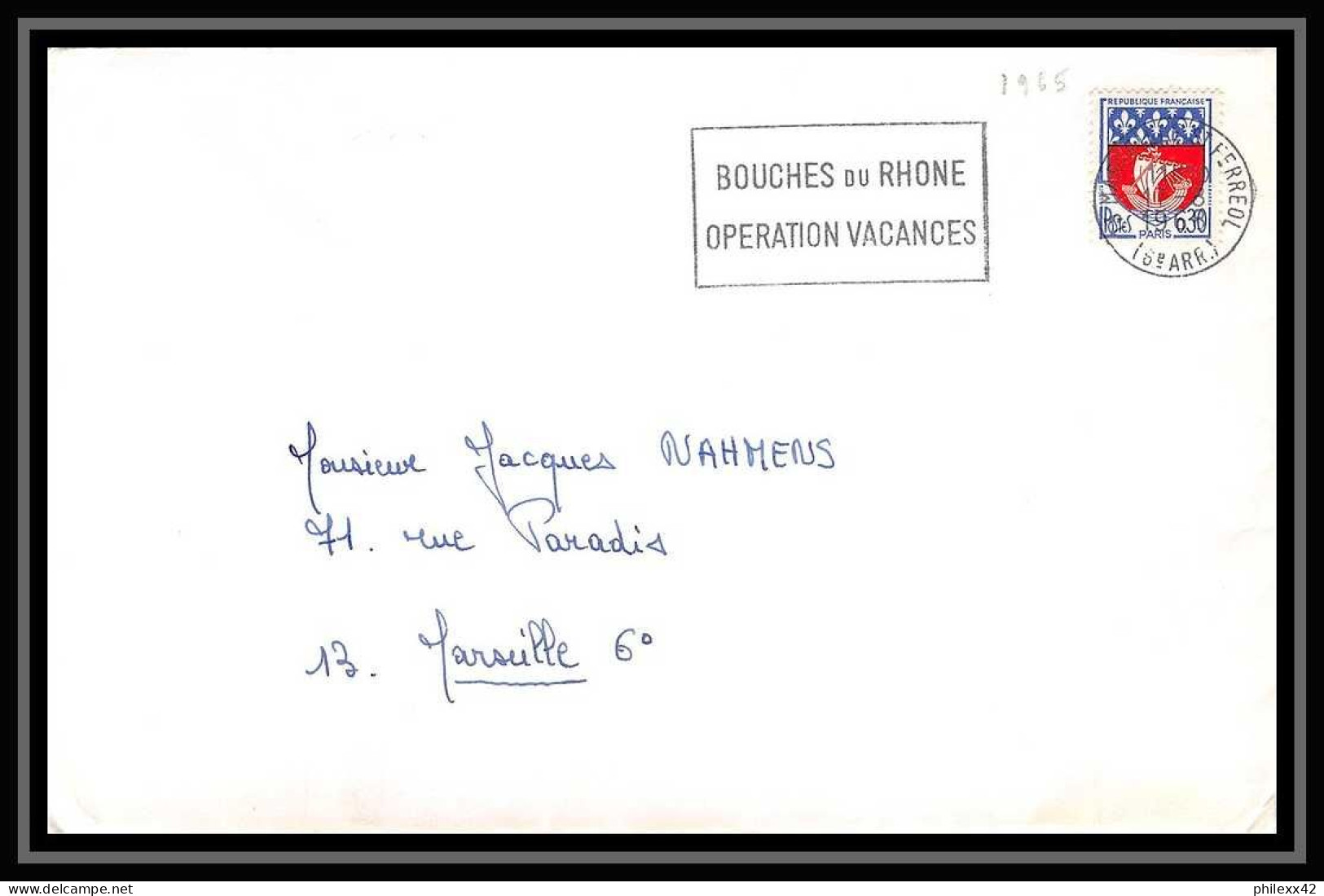 108473 lot de 21 Lettres dont recommandés Bouches du rhone Marseille saint ferréol