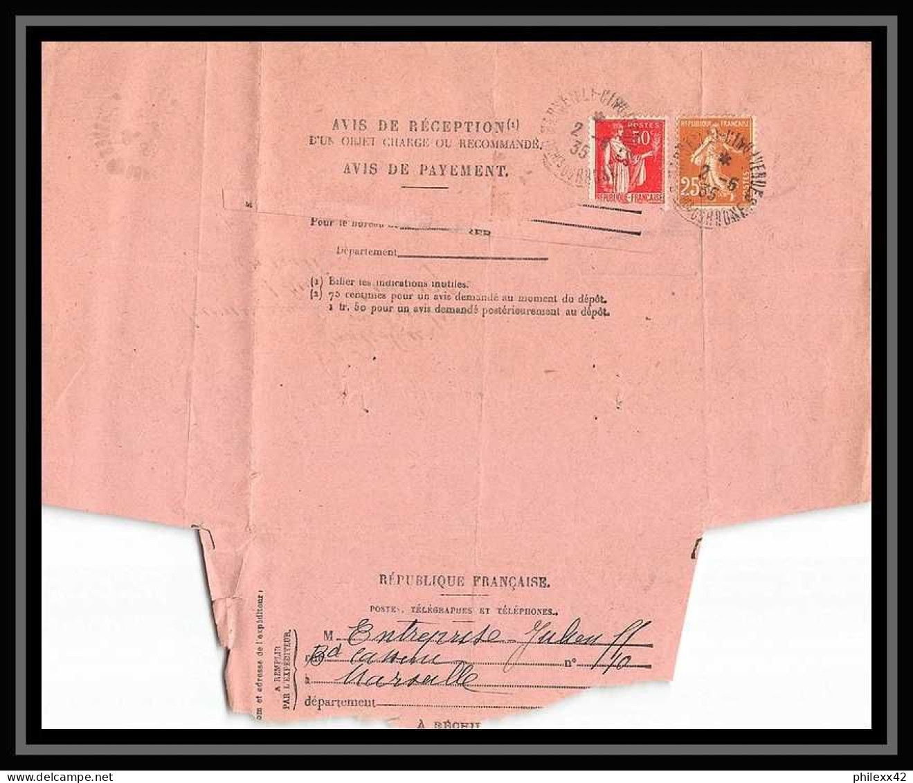 110354 lot de 27 lettres dont recommandé Carte postale (postcard) Bouches du rhone Marseille chave gare ... 