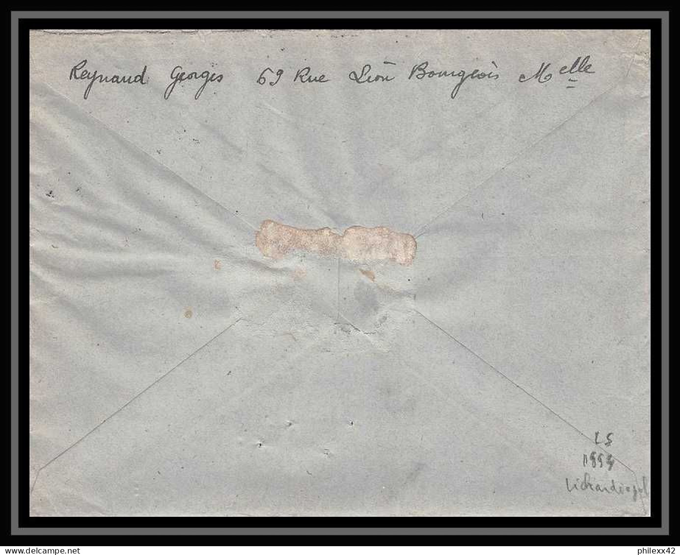 109932 Lettre Recommandé Provisoire Cover Bouches Du Rhone N°764 Pointe Du Raz 1947 Marseille Cinq Avenues - Aushilfsstempel