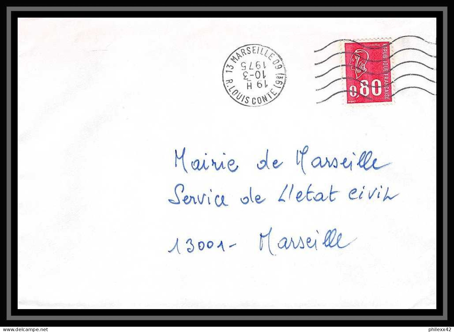 110050 lot de 13 Lettres Bouches du rhone Marseille Louis conte 