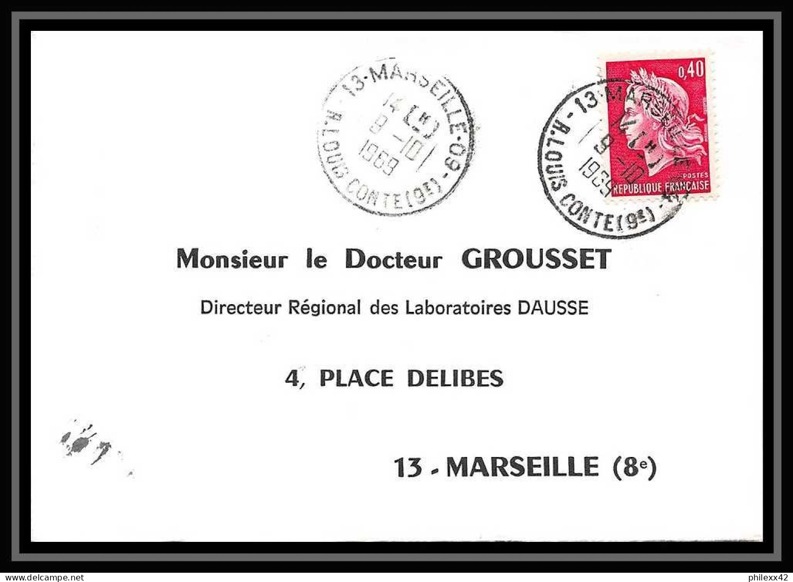 110050 lot de 13 Lettres Bouches du rhone Marseille Louis conte 