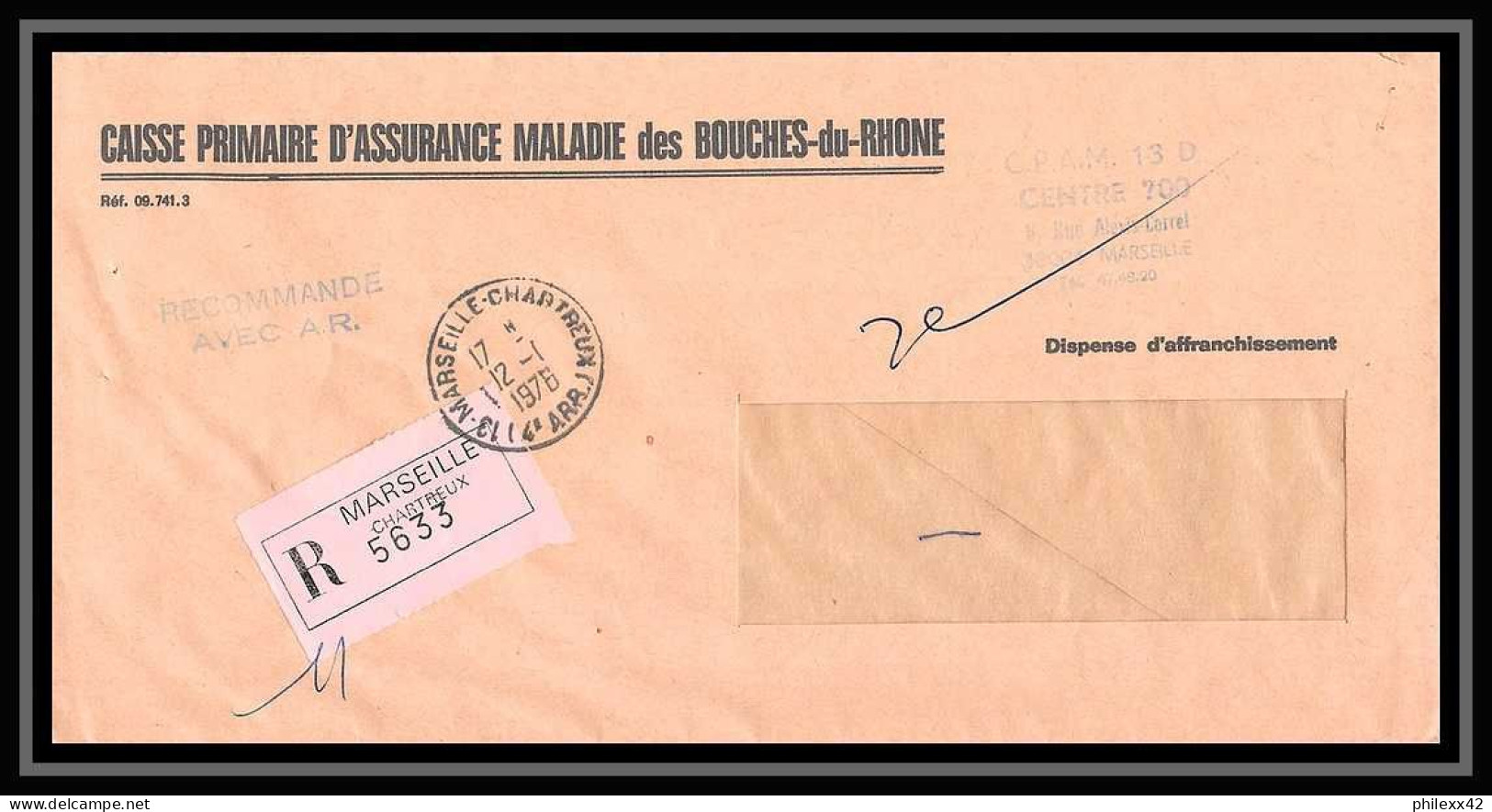 109587 lot de 9 Lettres Bouches du rhone Marseille Les chartreux