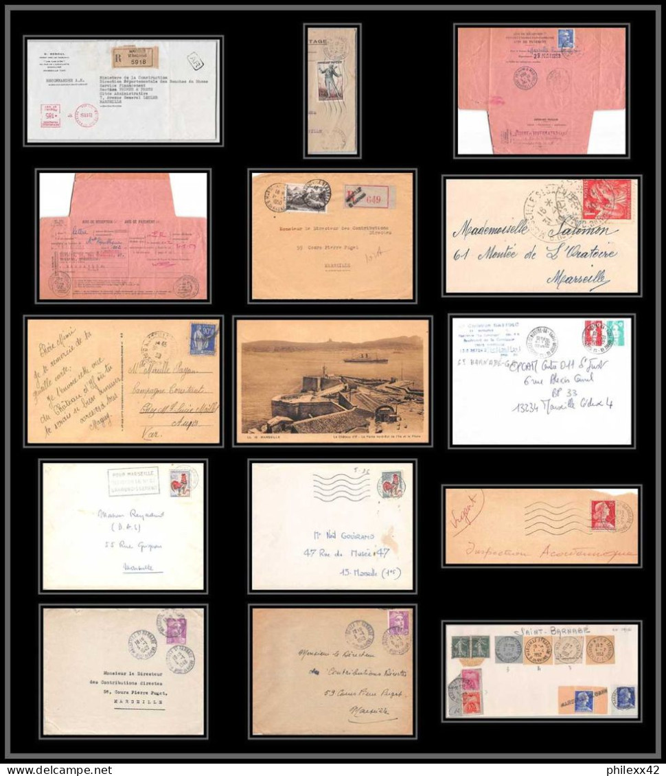 110874 Lot De 8 Lettres Bouches Du Rhone Marseille Saint Barnabé  - Colecciones Completas