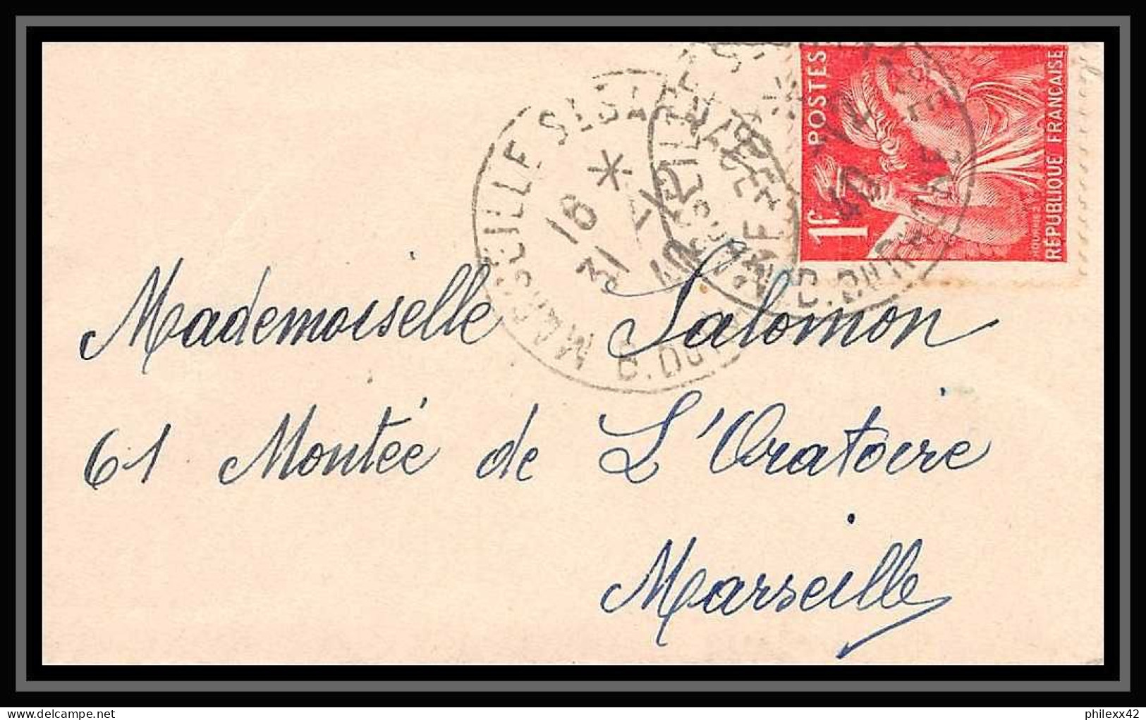 110874 lot de 8 Lettres Bouches du rhone Marseille saint barnabé 