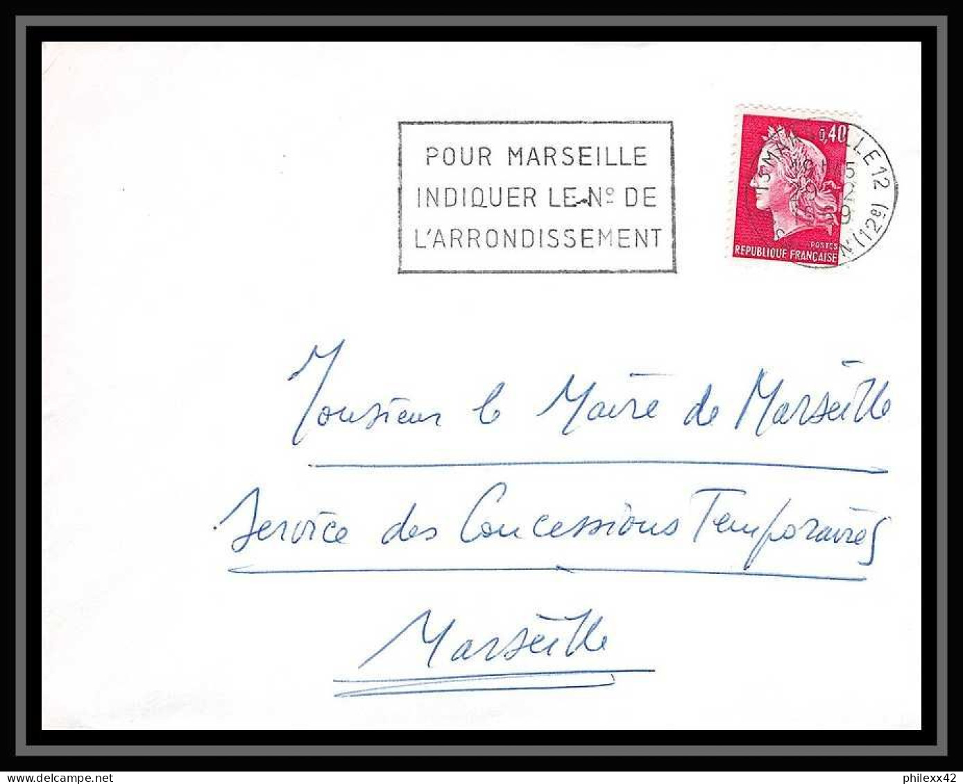 110730 lot de 14 Lettres Bouches du rhone Marseille Boulevard sauvan 