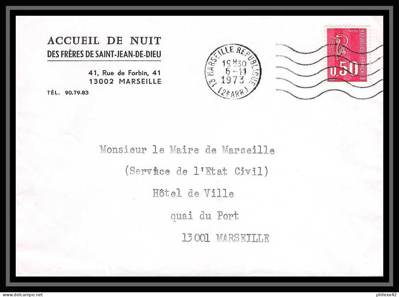 110589 lot de 18 Lettres Bouches du rhone Marseille république pour oblitérations 