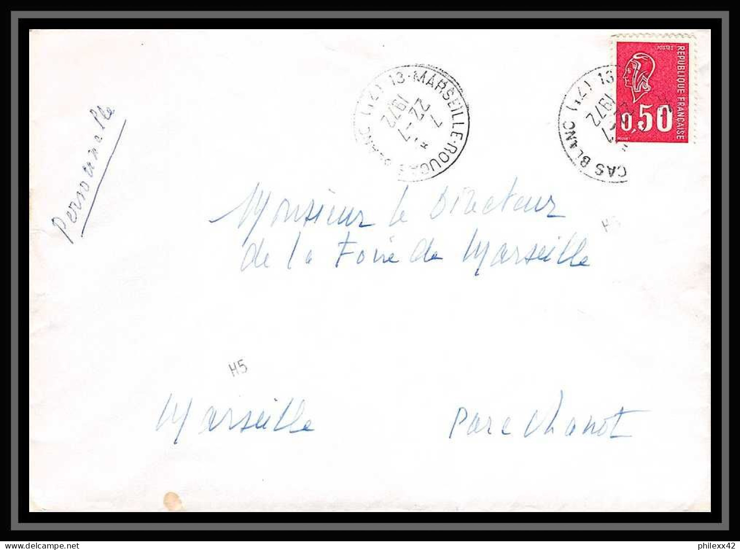 110709 lot de 12 Lettres dont recommandé Bouches du rhone Marseille roucas blanc 