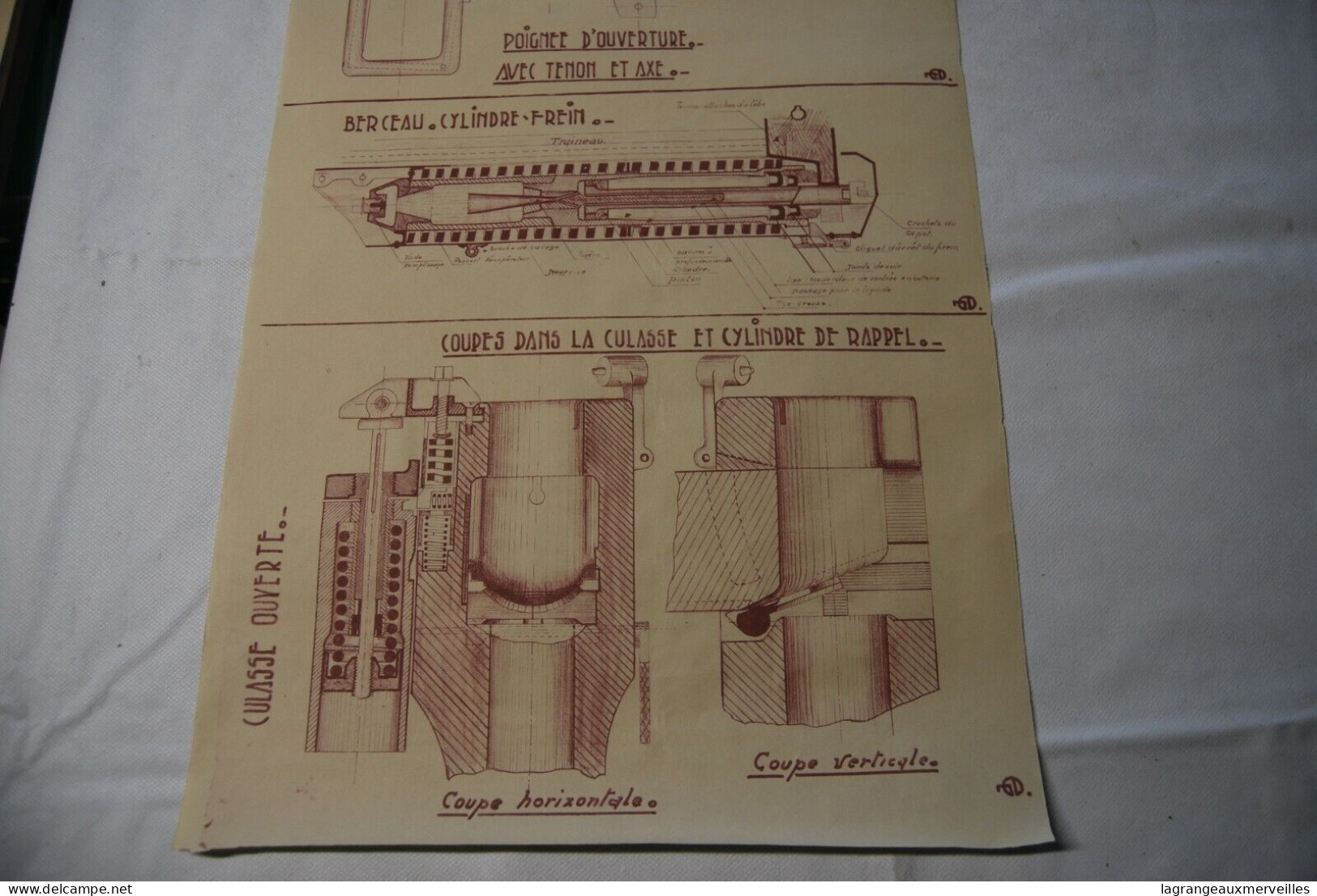 AF1 Ancien Document - école - Mécanique - Garage - Culasse - Piston - Andere Pläne