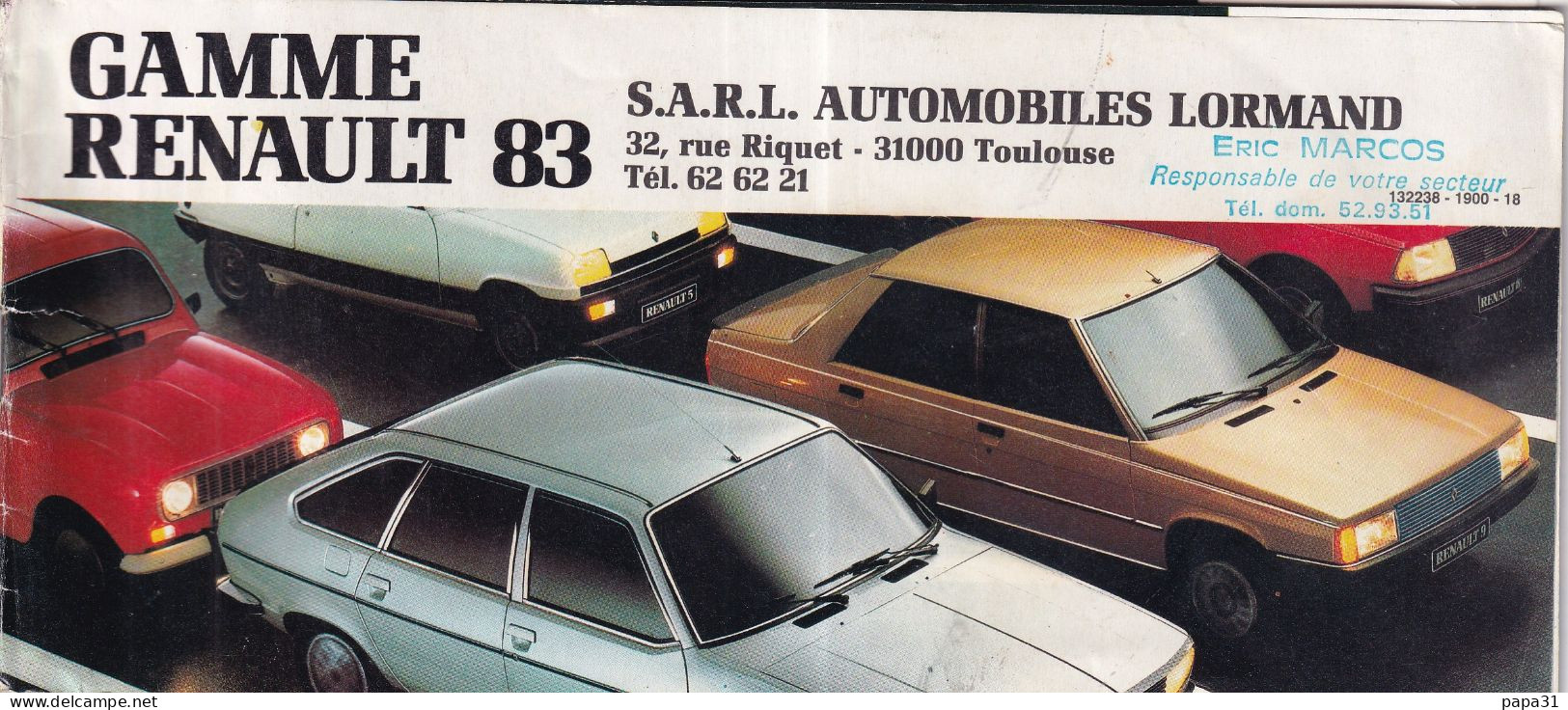 Dépliant GAMME RENAULT 83 - Toerisme