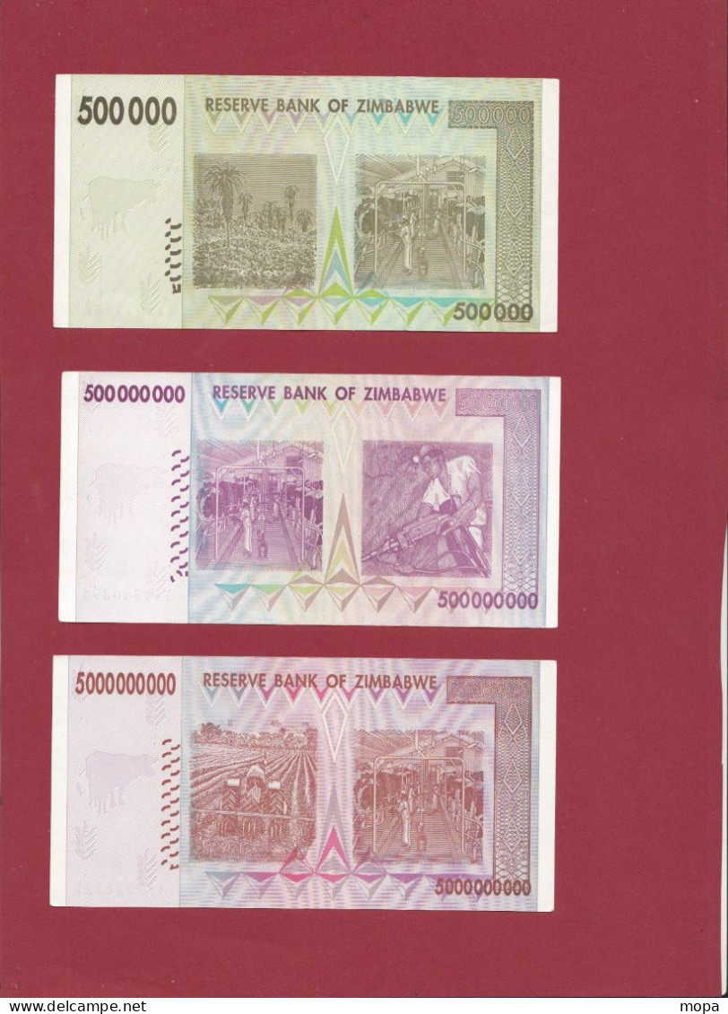 Zimbabwe 14 billets de 1 à 50000000000 de Dollars ---UNC--(10000000000-20000000000-5000000000 -3 billets à FORTE COTE )