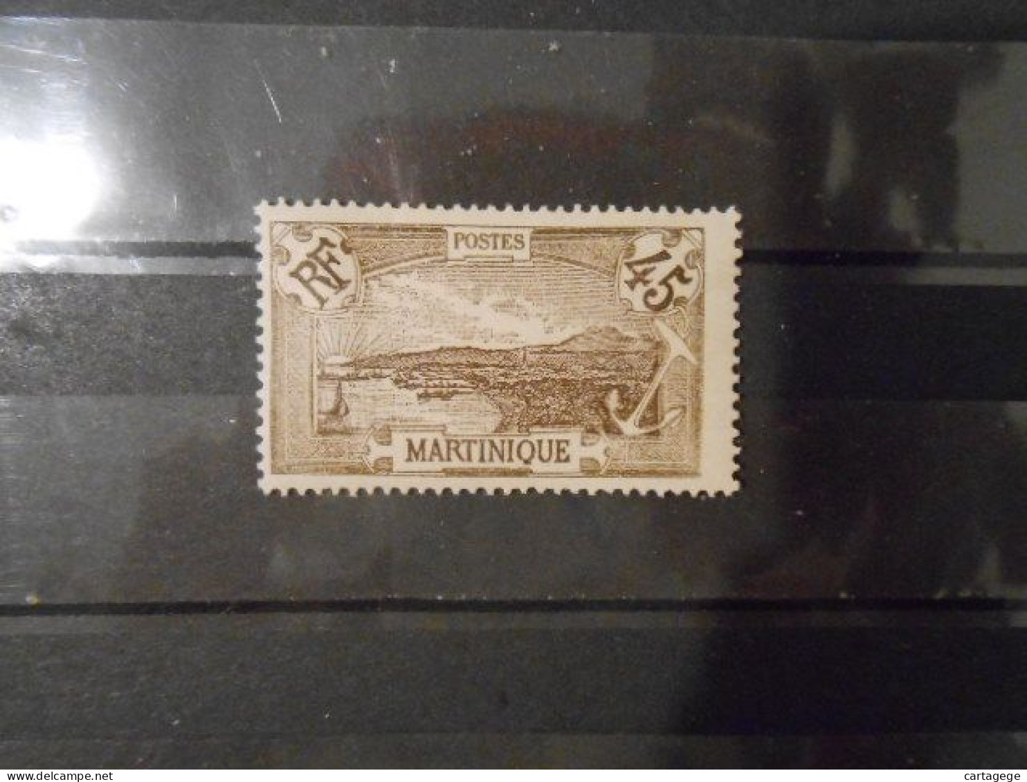 MARTINIQUE YT 72 FORT-DE-FRANCE 45c Olive* - Unused Stamps