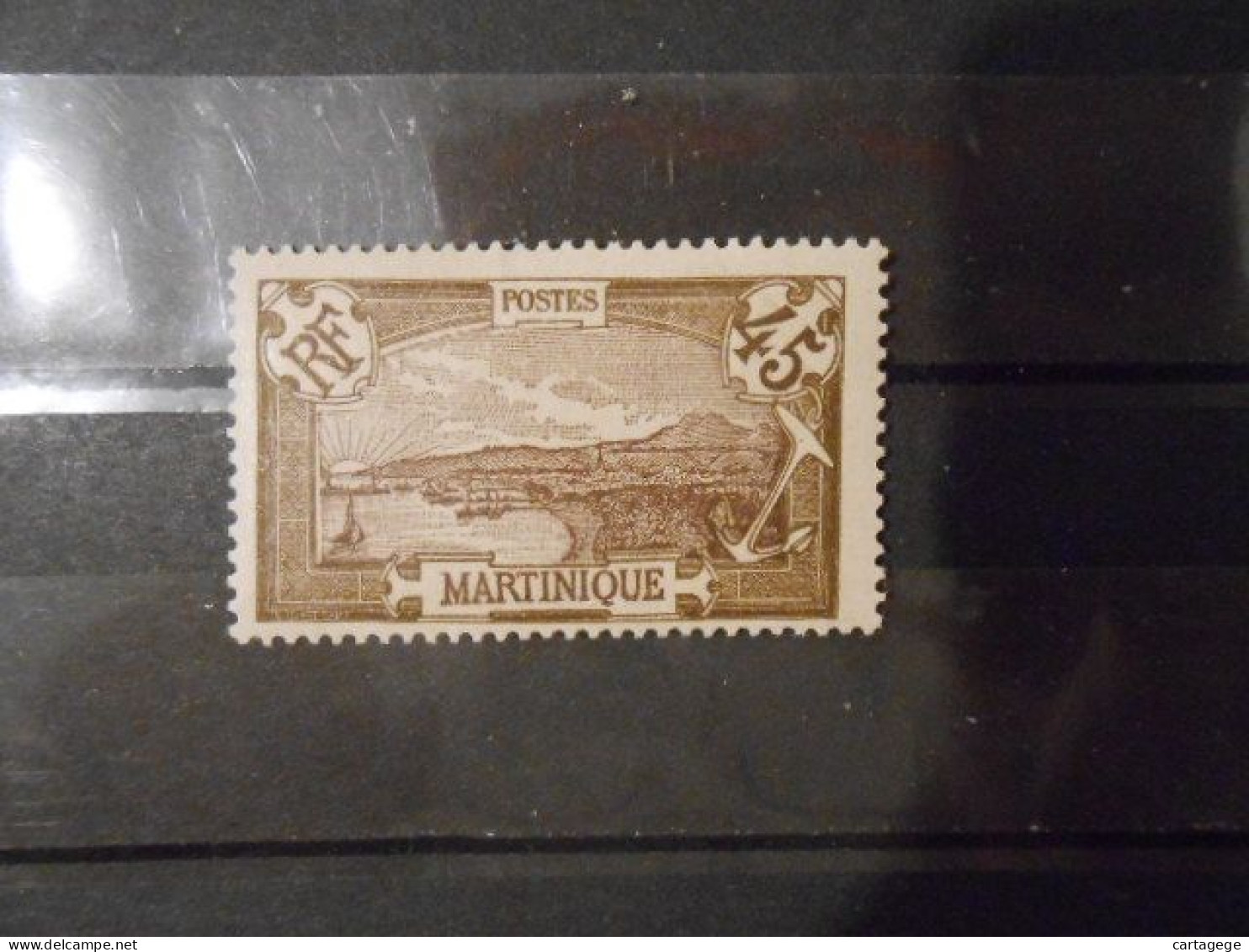 MARTINIQUE YT 72 FORT-DE-FRANCE 45c Olive* - Unused Stamps