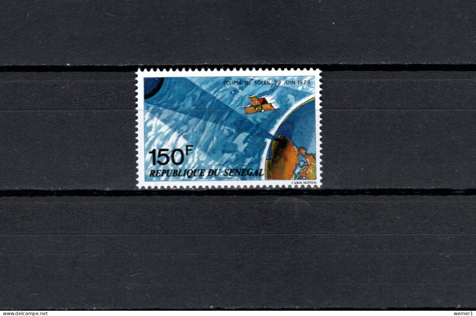 Senegal 1973 Space, Total Eclipse 150F Stamp MNH - Afrika