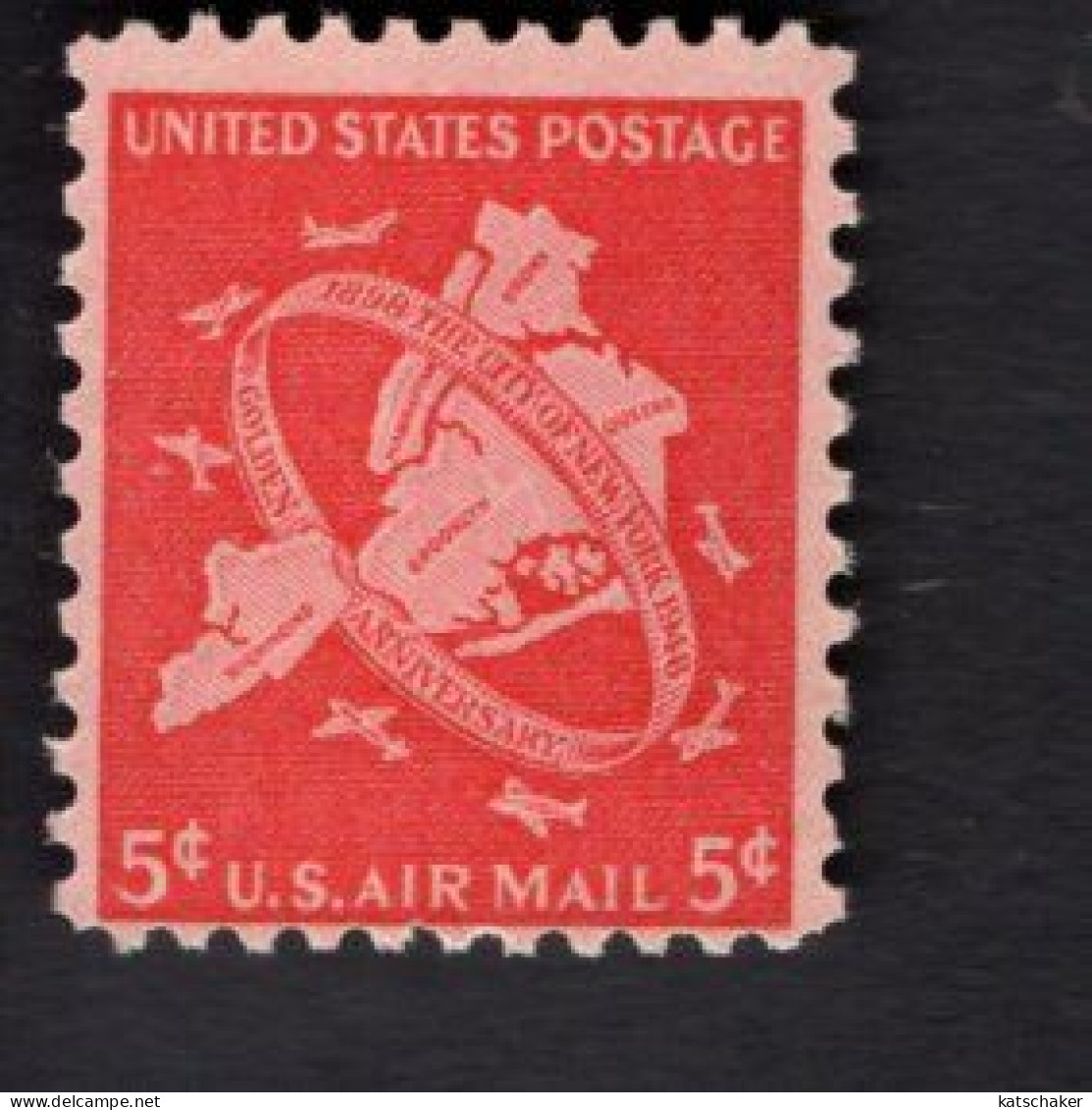 200223868 1948 SCOTT C38 (XX) POSTFRIS MINT NEVER HINGED  - NEW YORK CITY ISSUE - MAP AND PLANES - 2b. 1941-1960 Unused