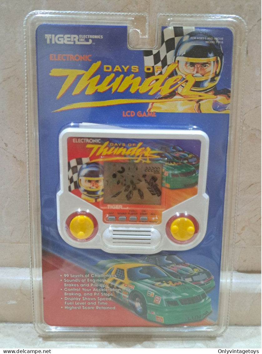 DAYS OF THUNDER LCD TIGER VIDEO GAME RARE VINTAGE NEW AND BOXED - Antikspielzeug