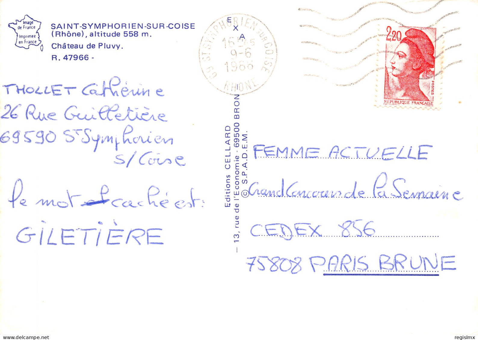 69-SAINT SYMPHORIEN SUR COISE-N°T2198-D/0351 - Saint-Symphorien-sur-Coise