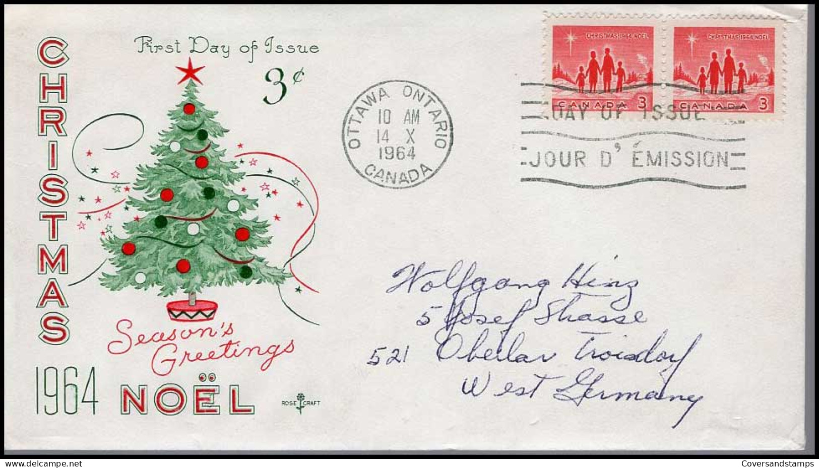 Canada - FDC - Christmas / Noël 1964 - 1961-1970