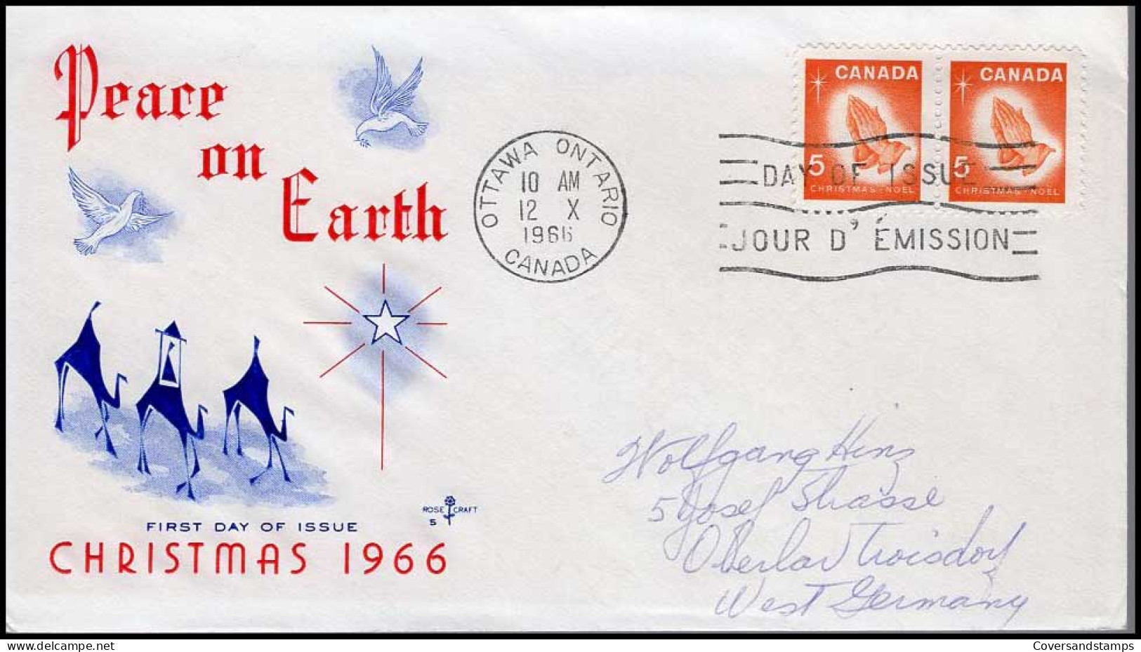 Canada - FDC - Christmas / Noël 1966 - 1961-1970