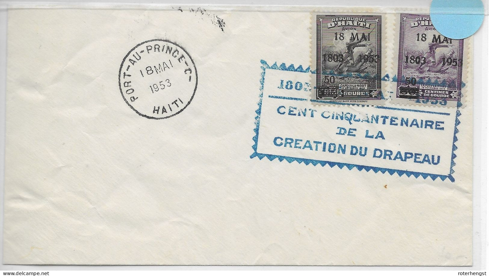 Haiti 1953 FDC Flag Creation Day - Haití