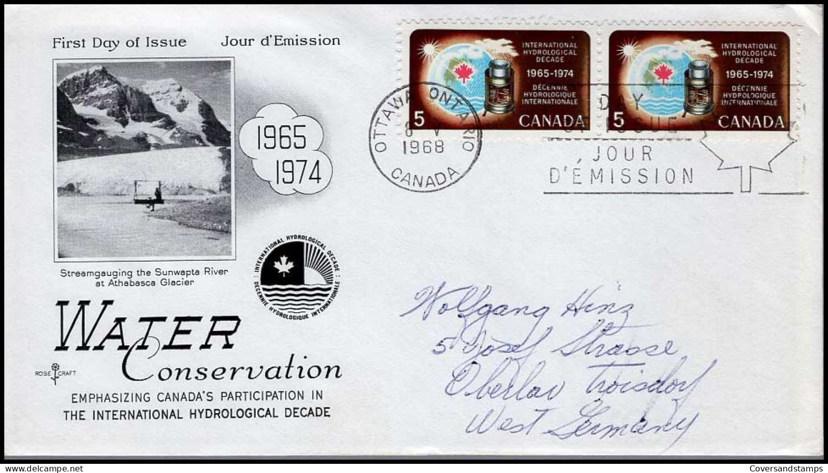 Canada - FDC -  Water Conservation - 1961-1970