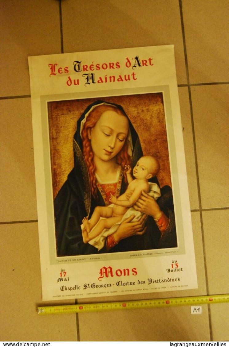 AF1 Ancienne Affiche - Les Trésors D'Art Du Hainaut - Mons - Plakate