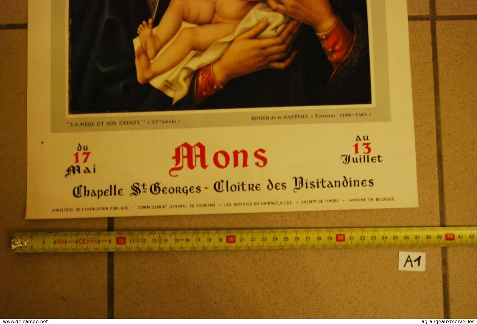 AF1 Ancienne Affiche - Les Trésors D'Art Du Hainaut - Mons - Plakate