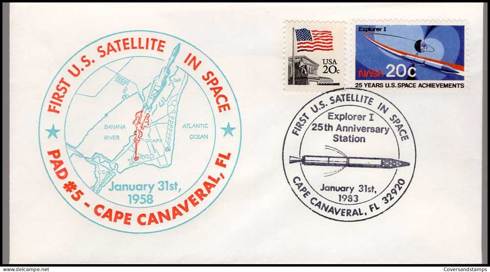 FDC - First U.S. Satellite In Space - Nordamerika