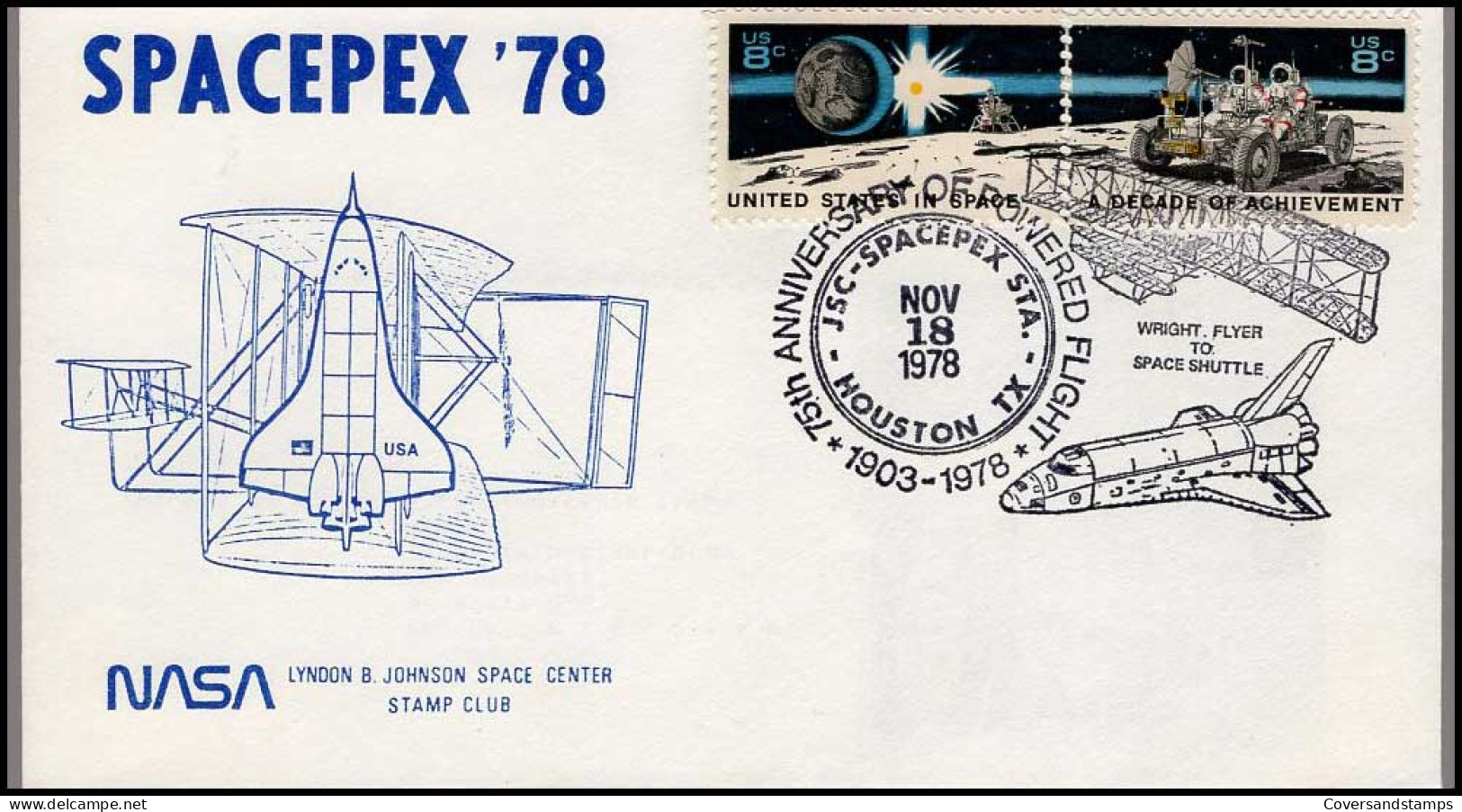 FDC - Spacepex '78 - America Del Nord