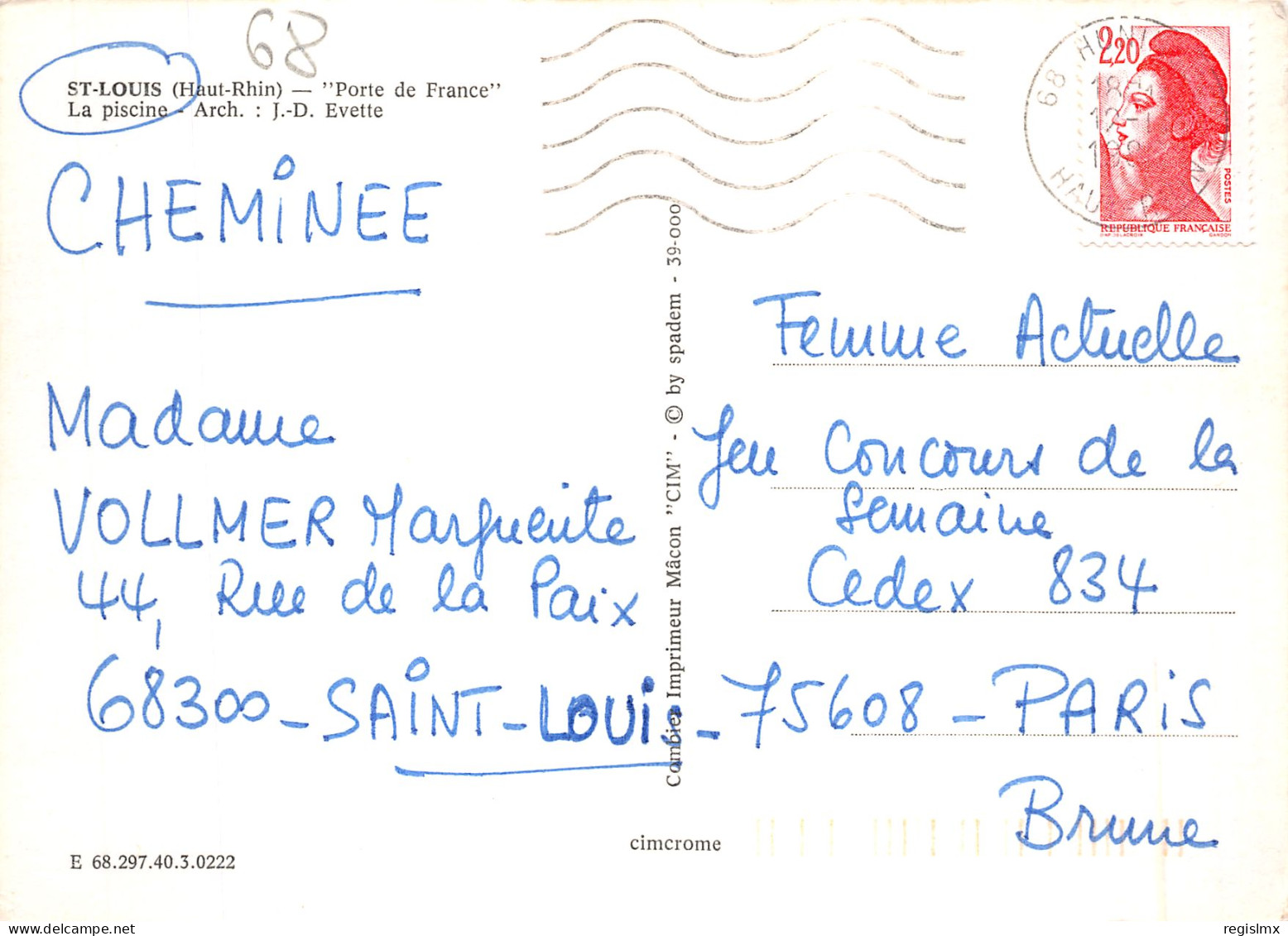 68-SAINT LOUIS-N°T2200-B/0065 - Saint Louis