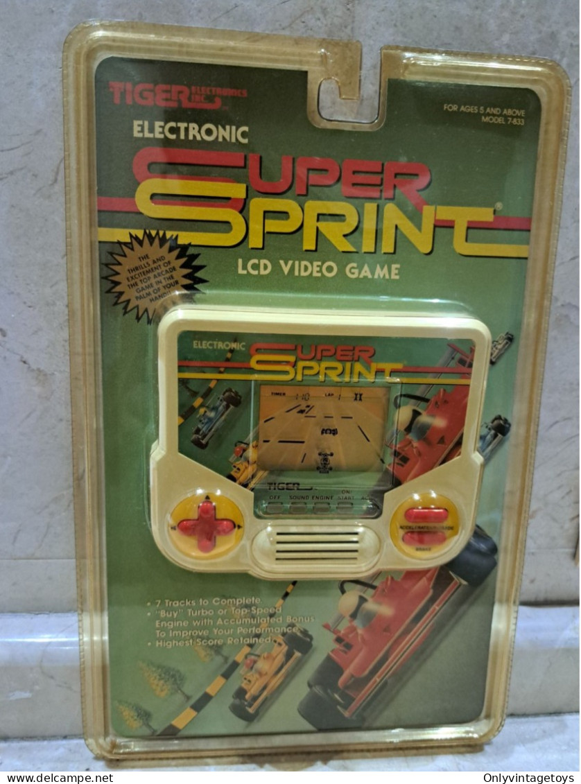 SUPER SPRINT LCD TIGER VIDEO GAME RARE VINTAGE NEW AND SEALED - Jouets Anciens