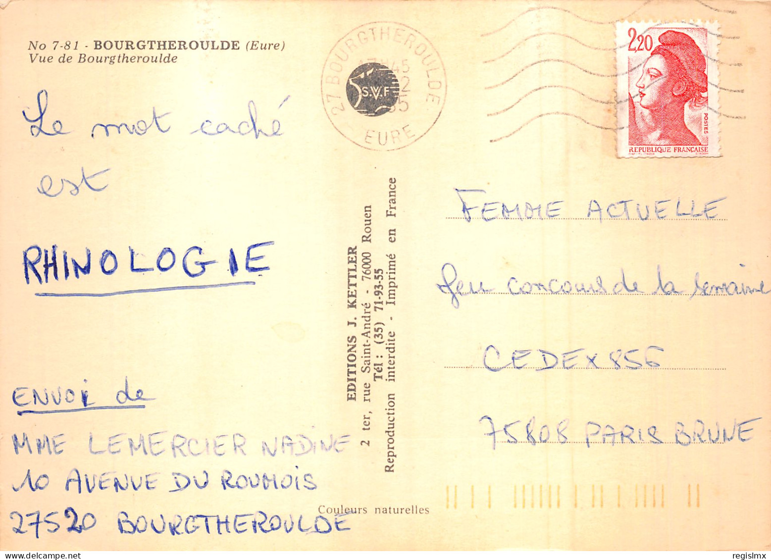 27-BOURGTHEROULDE-N°T2200-D/0331 - Bourgtheroulde