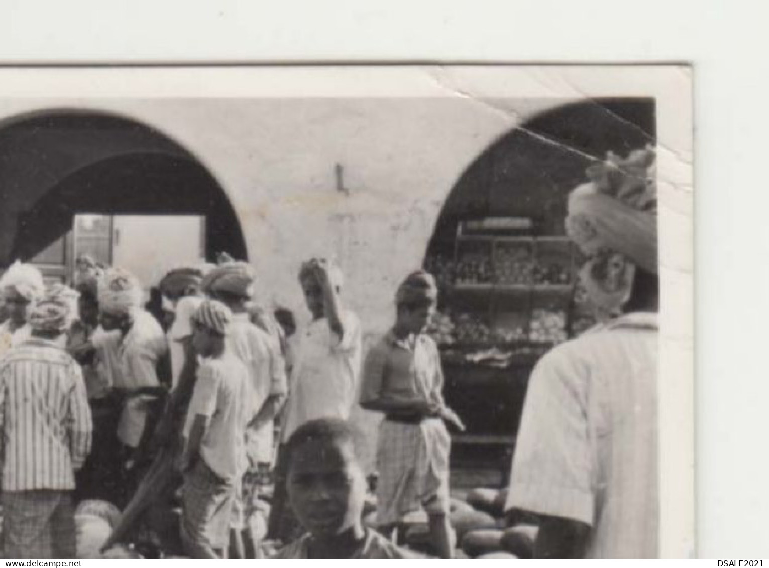 Yemen ADEN, Camp-Aden Fruit Sellers Crater Market Native Scene, View Vintage Photo Postcard RPPc Ak (74) - Yemen