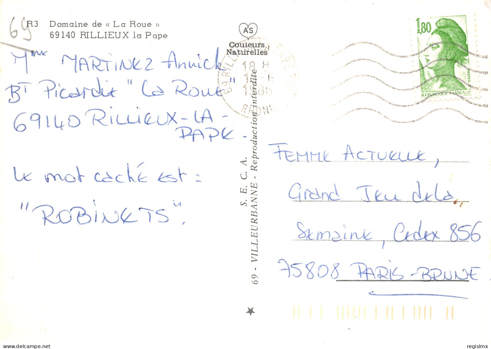 69-RILLIEUX-N°T2201-B/0161 - Rillieux La Pape